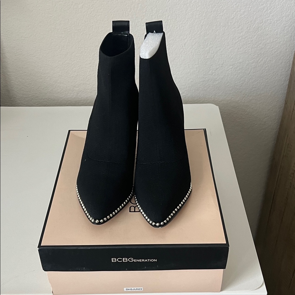 BCBGeneration Black Studded Heeled Boots